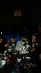 In der Schutzhütte am italiano
